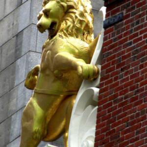 Lion at the old state house in Boston. Canon EOS Rebel T3i. Lion at the old state house in Boston. Canon EOS Rebel T3i.