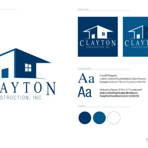 Clayton Construction was looking for a logo that would convey they are home and small commercial building experts. Someone you can count on morning, noon, and night for all your construction projects. With that in mind, I came up with this multi-blue tone logo that, as it moves from white to steel blue and then into navy, it feels like the sun is setting and light is moving across the building icon. The design of the icon is posed in a way that it feels both like a residential home and commercial building and can be used alone, or in lock-up with the wordmark. Clayton Construction was looking for a logo that would convey they are home and small commercial building experts. Someone you can count on morning, noon, and night for all your construction projects. With that in mind, I came up with this multi-blue tone logo that, as it moves from white to steel blue and then into navy, it feels like the sun is setting and light is moving across the building icon. The design of the icon is posed in a way that it feels both like a residential home and commercial building and can be used alone, or in lock-up with the wordmark.