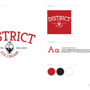 A small Canadian ice cream company wanted a bold logo for their new shop that had a modern yet retro vibe. After researching vintage ice cream parlor imagery and advertising, I chose a medium weight modern serif font that makes this eye catching and distinct but also feels nostalgic. A small Canadian ice cream company wanted a bold logo for their new shop that had a modern yet retro vibe. After researching vintage ice cream parlor imagery and advertising, I chose a medium weight modern serif font that makes this eye catching and distinct but also feels nostalgic.