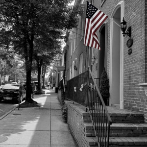 Color isolation of a US flag in Frederick, MD. Canon Rebel T3i. Color isolation of a US flag in Frederick, MD. Canon Rebel T3i.