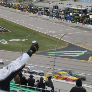 A lifelong race fan, my dad had yet to see a legit NASCAR race. As a Christmas present to my dad after his heart attack and sort of an incentive to relearn to walk after his amputation, I got him tickets to a NASCAR race. We may have only made it 70 laps on a ridiculously cold, windy, and drizzly fall day in KS, but I unexpectedly had a good time. Canon EOS Rebel T3i. A lifelong race fan, my dad had yet to see a legit NASCAR race. As a Christmas present to my dad after his heart attack and sort of an incentive to relearn to walk after his amputation, I got him tickets to a NASCAR race. We may have only made it 70 laps on a ridiculously cold, windy, and drizzly fall day in KS, but I unexpectedly had a good time. Canon EOS Rebel T3i.