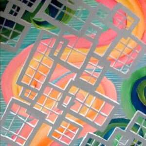 12x16 acrylic on canvas. Caged