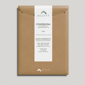 Sealing label and document envelope concept Sealing label and document envelope concept