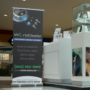 Pull-up banner as part of the One Call. All Media campaign. Featured at the Pittsburgh Auto Show. Pull-up banner as part of the One Call. All Media campaign. Featured at the Pittsburgh Auto Show.