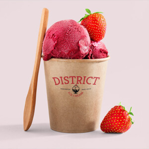 Ice cream cup eco print design Ice cream cup eco print design