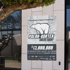 Sales campaign poster after a big cold snap followed by extreme snow storm. Sales campaign poster after a big cold snap followed by extreme snow storm.