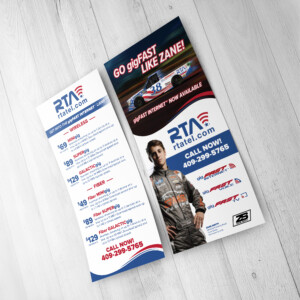 Double sided services rack card Double sided services rack card