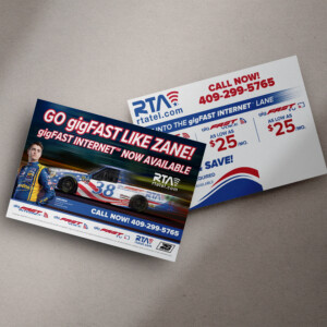 Postcard version 2 with flag truck Postcard version 2 with flag truck