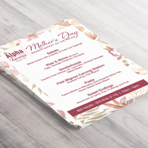 Full page version of their Mother's Day Brunch specialty menu. Full page version of their Mother's Day Brunch specialty menu.