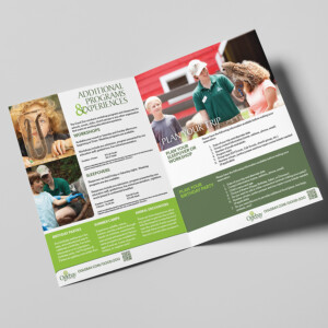 Booklet brochure design for educational programs at the Good Zoo. Booklet brochure design for educational programs at the Good Zoo.