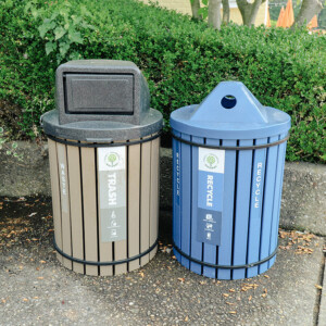 Custom trash can signage featuring the TTO campaign logo. Custom trash can signage featuring the TTO campaign logo.