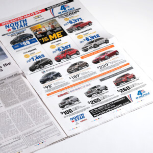 Newspaper print ad for North Star Chevrolet Buick GMC. Newspaper print ad for North Star Chevrolet Buick GMC.