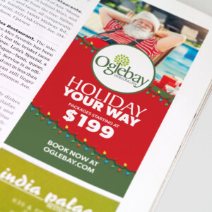 Quarter page vertical magazine ad for Oglebay Park Resort. Quarter page vertical magazine ad for Oglebay Park Resort.