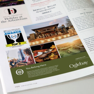 Half page magazine ad for Oglebay Park Resort. Half page magazine ad for Oglebay Park Resort.