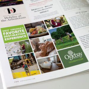 Half page magazine ad for Oglebay Park Resort. Half page magazine ad for Oglebay Park Resort.