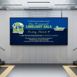 Digital billboard featured in public transit hubs near Philadelphia Digital billboard featured in public transit hubs near Philadelphia