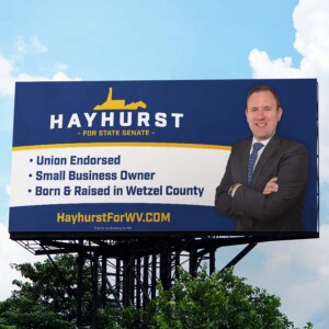 Political campaign billboard for Eric Hayhurst Political campaign billboard for Eric Hayhurst