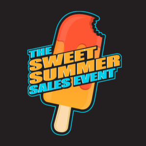 Summer sales event logo. Was going for a bright, playful, and nostalgic look. Designed so that the full color version still works in reverse with the simple addition of an outline. Summer sales event logo. Was going for a bright, playful, and nostalgic look. Designed so that the full color version still works in reverse with the simple addition of an outline.