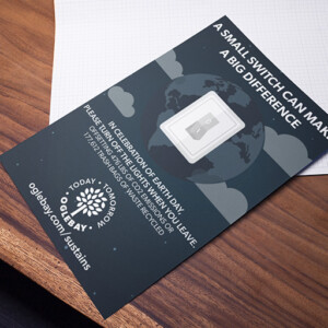 Room card example encouraging guests to save energy during their stay. Room card example encouraging guests to save energy during their stay.