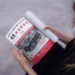 Magazine ad for Ron Hibbard Toyota promoting their nearly 5 star rating on Dealer Rater. I was the lead designer for this client and responsible for all print & digital ads, branding redesign and implementation. Magazine ad for Ron Hibbard Toyota promoting their nearly 5 star rating on Dealer Rater. I was the lead designer for this client and responsible for all print & digital ads, branding redesign and implementation.