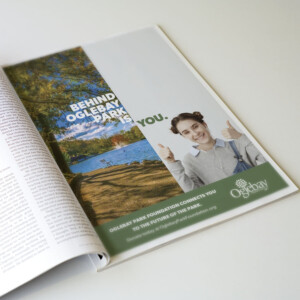 Full page vertical magazine ad for Oglebay foundation. Full page vertical magazine ad for Oglebay foundation.