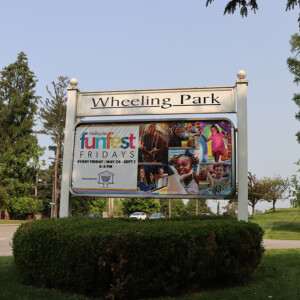 Park entry billboard featuring Funfest Fridays creative Park entry billboard featuring Funfest Fridays creative