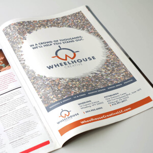 Magazine print ad for Wheelhouse Creative featured in the playbook for Captitol Theatre's Broadway Tour series each year. Magazine print ad for Wheelhouse Creative featured in the playbook for Captitol Theatre's Broadway Tour series each year.