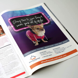 Magazine print ad for Wheelhouse Creative featured in the playbook for Captitol Theatre's Broadway Tour series each year. Sometimes you have to go with the cute dog to send a message. This one features a Chihuahua similar to Bruiser and coincided with the Legally Blonde tour run. Magazine print ad for Wheelhouse Creative featured in the playbook for Captitol Theatre's Broadway Tour series each year. Sometimes you have to go with the cute dog to send a message. This one features a Chihuahua similar to Bruiser and coincided with the Legally Blonde tour run.