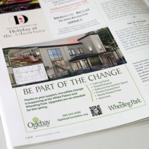 Half page vertical magazine ad for Oglebay foundation. Half page vertical magazine ad for Oglebay foundation.