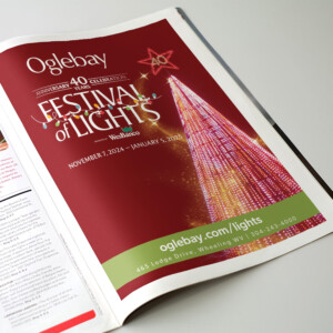 Full page magazine ad for Oglebay Park Resort. Full page magazine ad for Oglebay Park Resort.