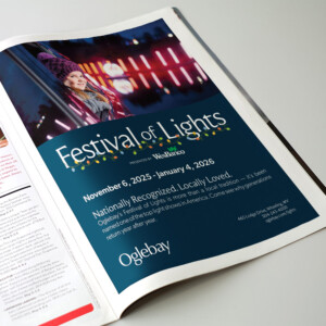 Full page magazine ad for Oglebay Park Resort. Full page magazine ad for Oglebay Park Resort.