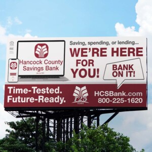 Another billboard combining the Time-Tested. Future-Ready campaign with online banking messaging. Another billboard combining the Time-Tested. Future-Ready campaign with online banking messaging.
