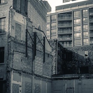 Dilapidated buildings in downtown Toronto, ON, painted to not be such an eyesore. In black and white, the colors give a subtle extra layer of depth and contrast. Dilapidated buildings in downtown Toronto, ON, painted to not be such an eyesore. In black and white, the colors give a subtle extra layer of depth and contrast.