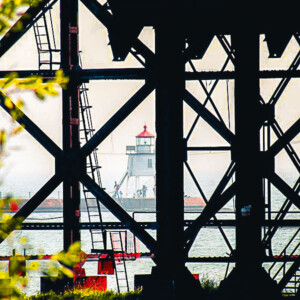 Looking through the elevator towards the breakwater lighthouse in Two Harbors, MN. Canon EOS Rebel T3i. Looking through the elevator towards the breakwater lighthouse in Two Harbors, MN. Canon EOS Rebel T3i.