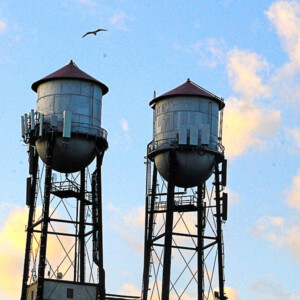Two water towers near Canal Park in Duluth. Canon EOS Rebel T3i. Two water towers near Canal Park in Duluth. Canon EOS Rebel T3i.