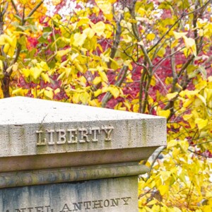 Susan B. Anthony's grave at historic Mount Hope Cemetery in Rochester, NY. Photography: Rochester, NY. Susan B. Anthony's grave at historic Mount Hope Cemetery in Rochester, NY.