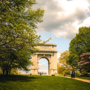National Memorial Arch at Valley Forge National Battlefield. National Memorial Arch at Valley Forge National Battlefield.