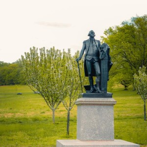 George Washington memorial statue near Washington's Headquarters at Valley Forge National Battlefield. George Washington memorial statue near Washington's Headquarters at Valley Forge National Battlefield.