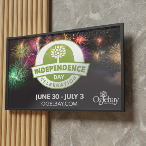 Static display screens for events and promotions, playing in rotation throughout the property. Static display screens for events and promotions, playing in rotation throughout the property.