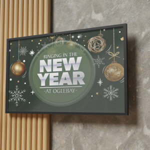 Static display screens for events and promotions, playing in rotation throughout the property. Static display screens for events and promotions, playing in rotation throughout the property.