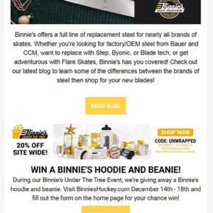 Email marketing piece for Pro's Corner blog. Email marketing piece for Pro's Corner blog.