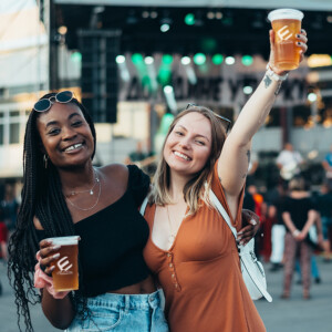 Glasses printed with festival logo Epic Beer Fest