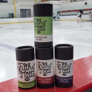 Old packaging design for Filthy Mitts Co. wax family. Designed for ease of use, the process for a consistent pour became problematic. Filthy Mitts Co. Wax Family