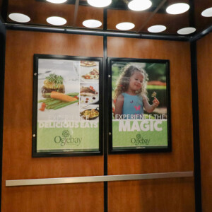 Seasonal elevator signage Seasonal elevator signage