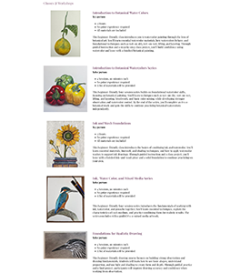 Cleaned up the classes and workshop page to make the listings more clear and uniform. Added an interactive calendar for future classes. Stellaris Creative Studio - Classes & Workshops. Cleaned up the classes and workshop page to make the listings more clear and uniform. Added an interactive calendar for future classes.