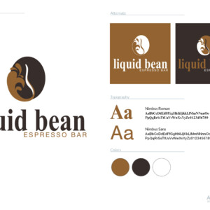 Liquid Bean coffee shop requested a logo that leaned into the liquid in their name but they didn’t want anything that was like a coffee stain (eg. Cafe 1925 and True Addict). For the typography, they wanted a serif that felt high end but not pretentious. The color palette features two rich, deep brown colors. The medium brown feels like a fresh poured, frothy latte while the dark chocolate brings in notes of dark roasted beans. You can almost smell this logo! Liquid Bean coffee shop requested a logo that leaned into the liquid in their name but they didn’t want anything that was like a coffee stain (eg. Cafe 1925 and True Addict). For the typography, they wanted a serif that felt high end but not pretentious. The color palette features two rich, deep brown colors. The medium brown feels like a fresh poured, frothy latte while the dark chocolate brings in notes of dark roasted beans. You can almost smell this logo!