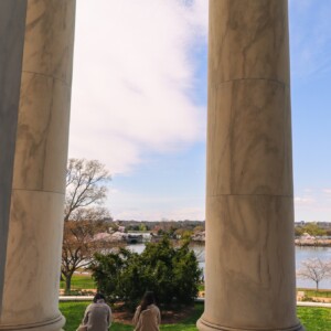 From the steps of the Jefferson Memorial. From the steps of the Jefferson Memorial.