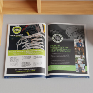 Souvenir guidebook for the 2025 West Virginia State High School Hockey Tournament.