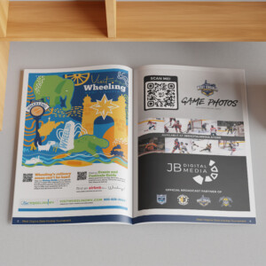 Souvenir guidebook for the 2025 West Virginia State High School Hockey Tournament.