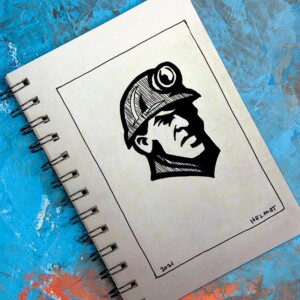 Being in an industrial region, it made sense to me to do something related to steel or mining for this. As I was sketching it out and trying to settle the shadows, I realized it felt more like a sports logo than a realistic illustration, so, here we are. Inktober 2021 -Day 15: Helmet. Being in an industrial region, it made sense to me to do something related to steel or mining for this. As I was sketching it out and trying to settle the shadows, I realized it felt more like a sports logo than a realistic illustration, so, here we are.